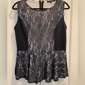Lace peplum top